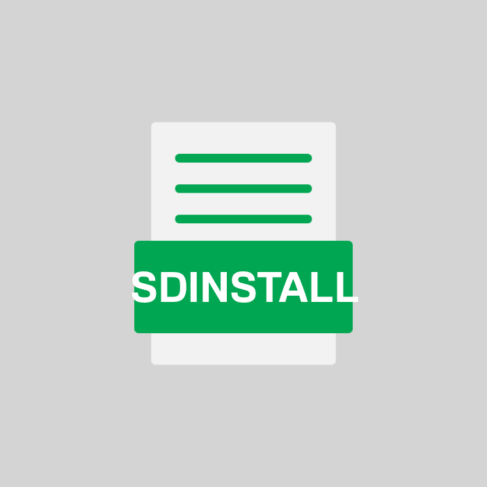 SDINSTALL Endung