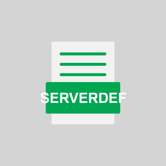 SERVERDEF Endung