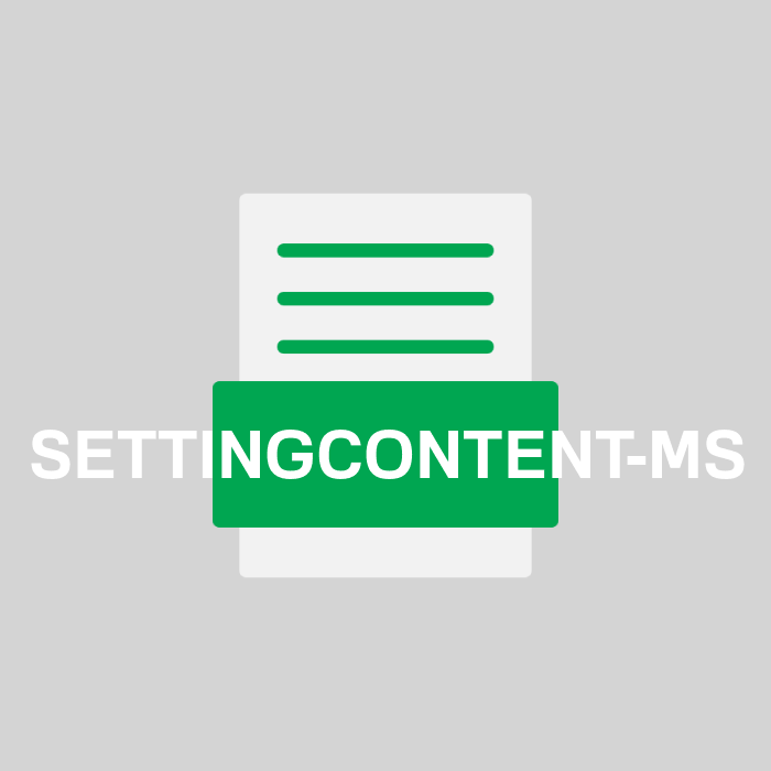 SETTINGCONTENT-MS Endung