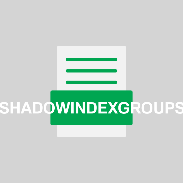 SHADOWINDEXGROUPS Endung