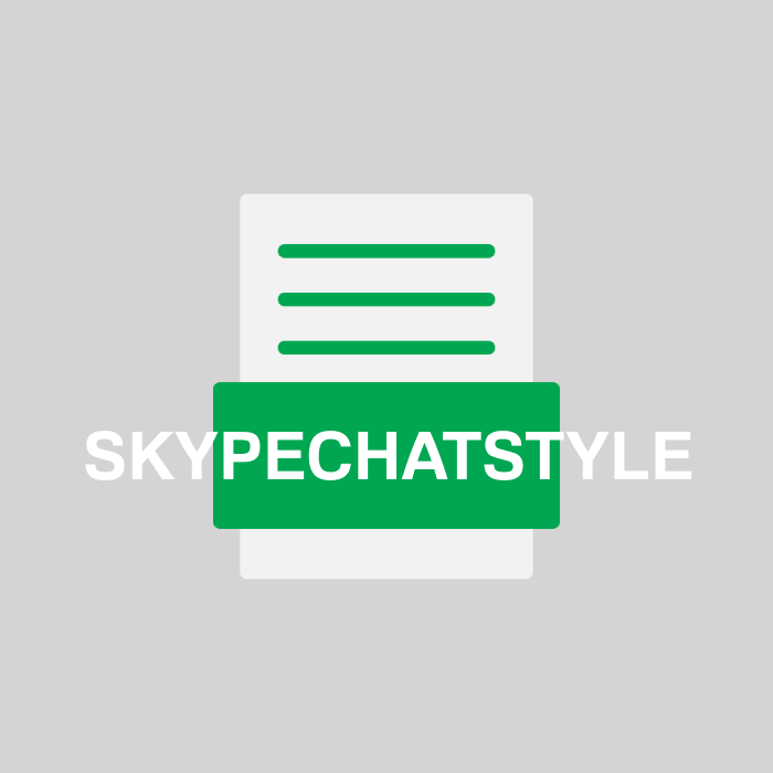 SKYPECHATSTYLE Endung