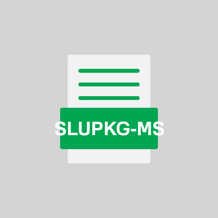 SLUPKG-MS Endung