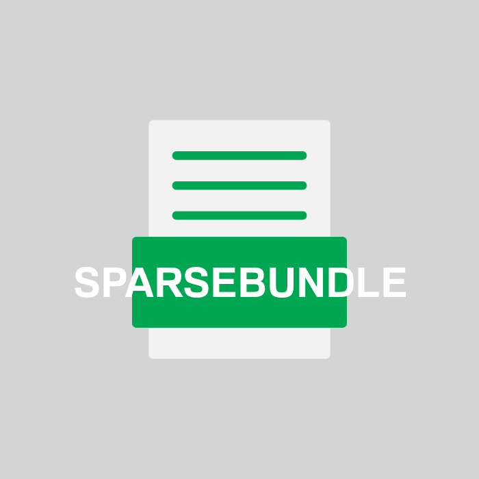 SPARSEBUNDLE Endung