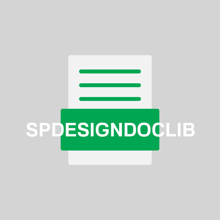 SPDESIGNDOCLIB Endung