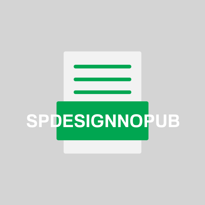 SPDESIGNNOPUB Endung