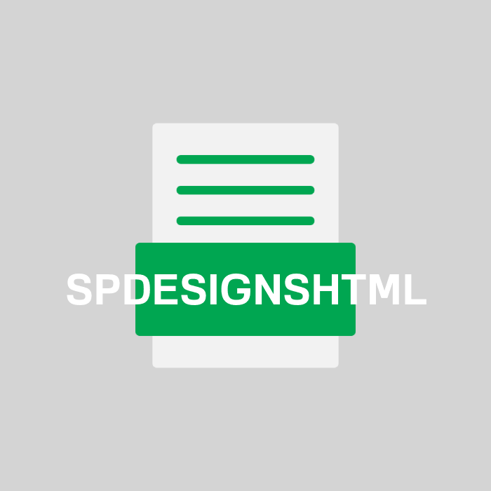 SPDESIGNSHTML Endung