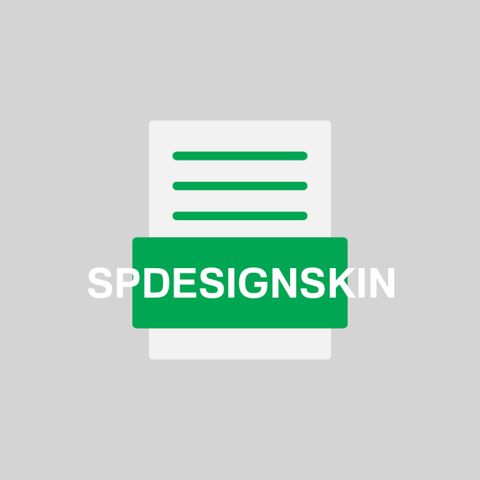 SPDESIGNSKIN Endung