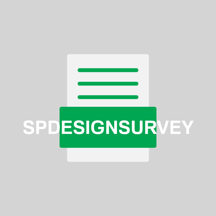 SPDESIGNSURVEY Endung