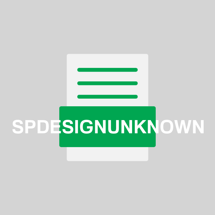 SPDESIGNUNKNOWN Endung