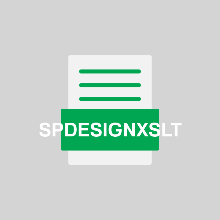 SPDESIGNXSLT Endung