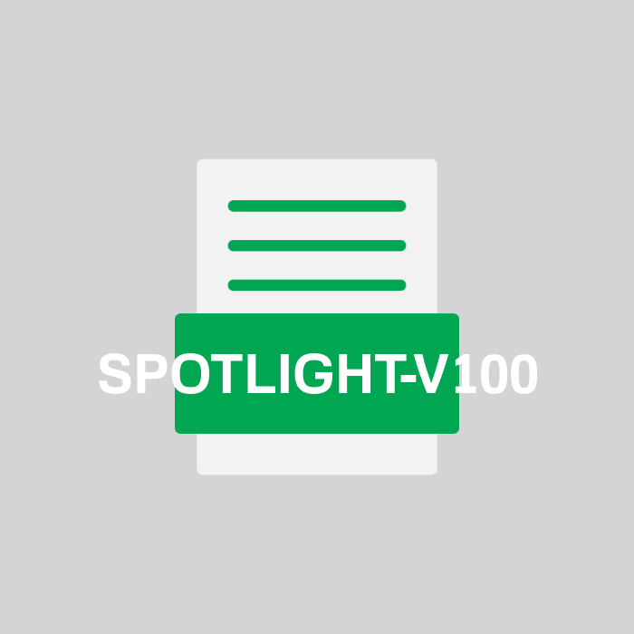 SPOTLIGHT-V100 Endung