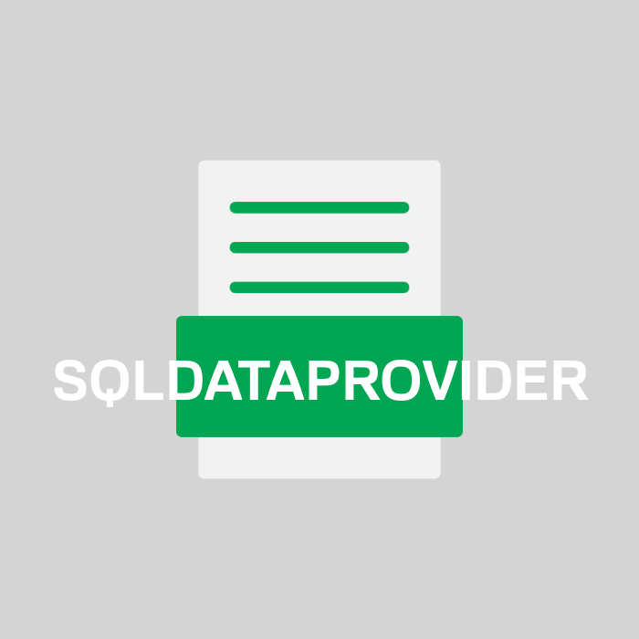 SQLDATAPROVIDER Endung