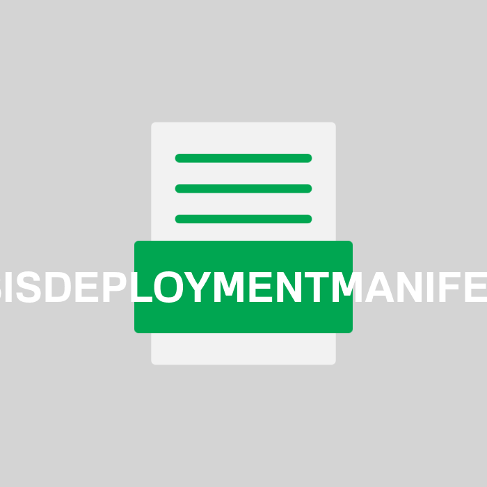 SSISDEPLOYMENTMANIFEST Endung