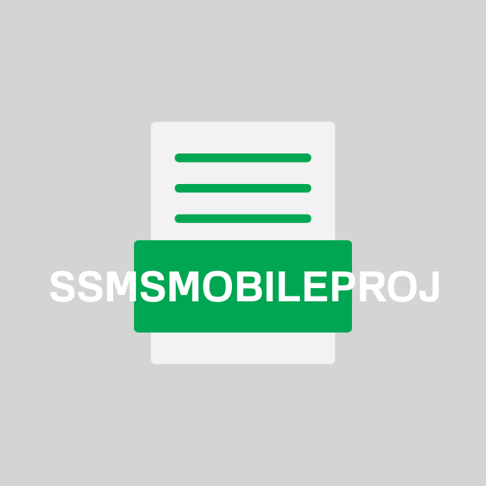 SSMSMOBILEPROJ Endung