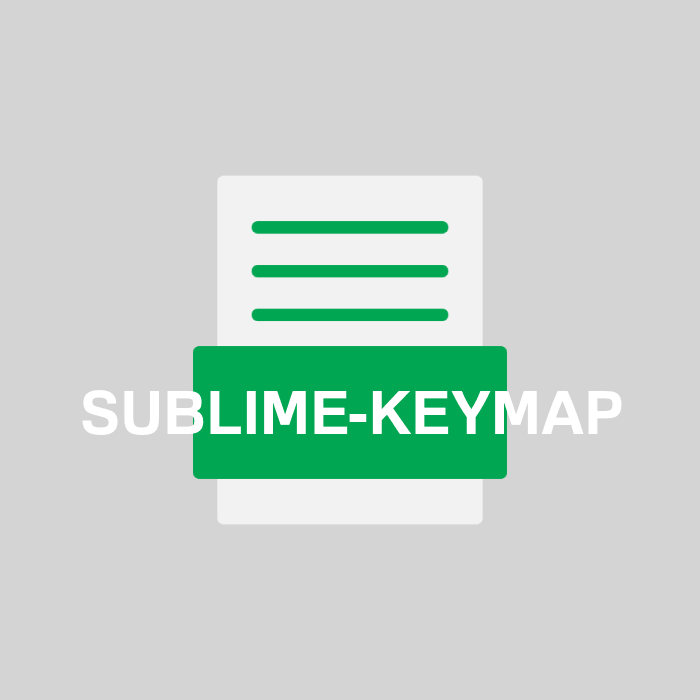 SUBLIME-KEYMAP Endung