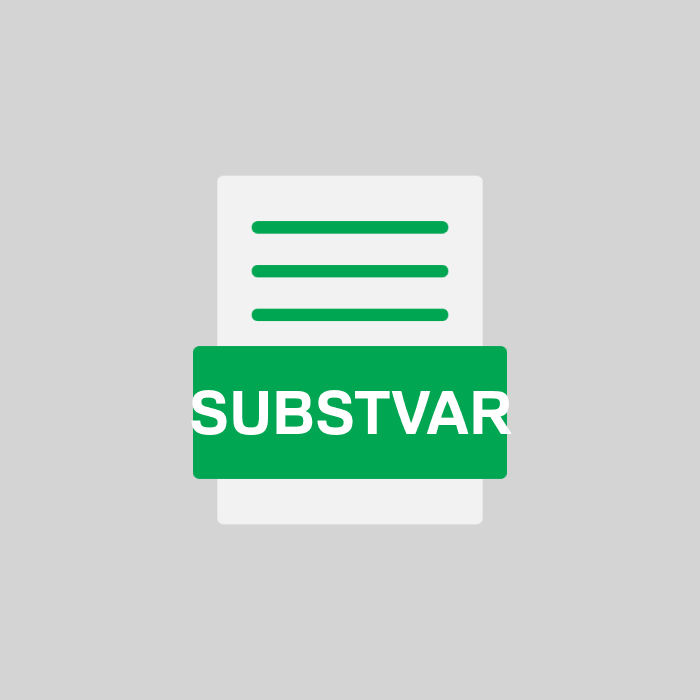 SUBSTVAR Endung