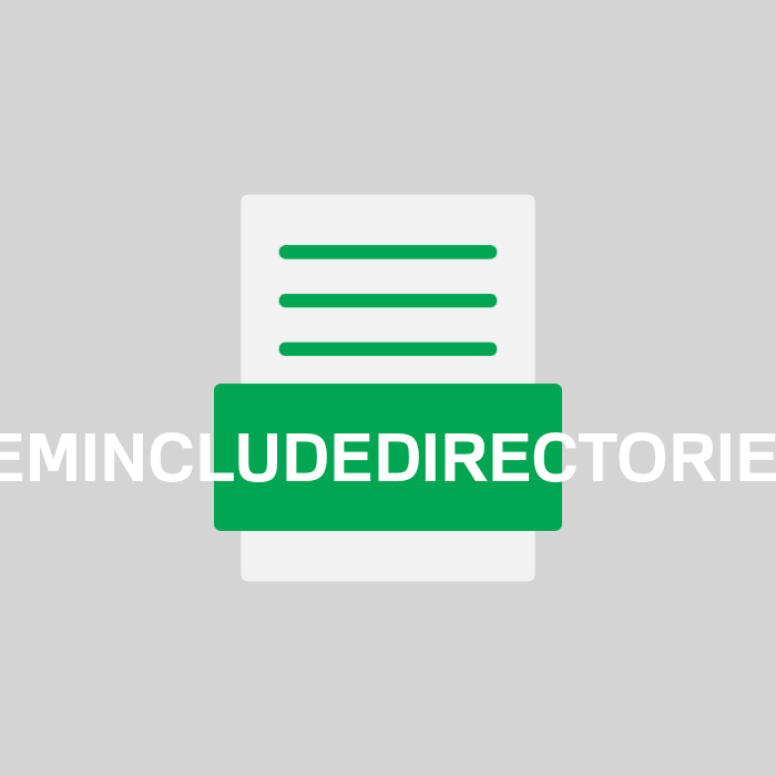 SYSTEMINCLUDEDIRECTORIESLIST Endung