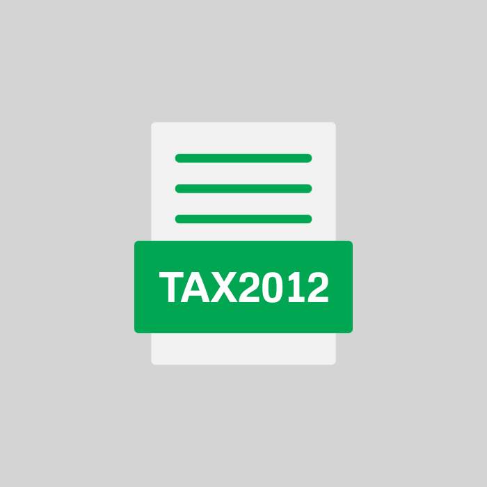 TAX2012 Datei