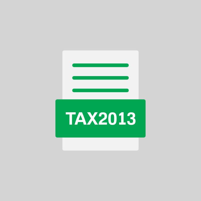 TAX2013 Endung