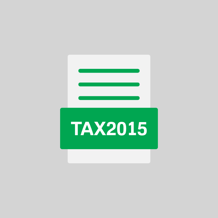 TAX2015 Endung