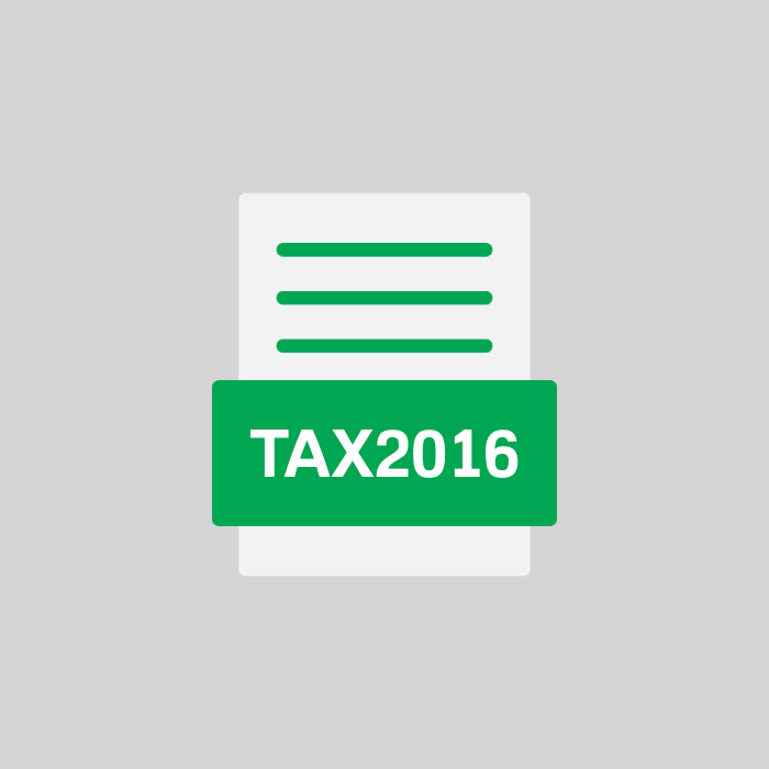 TAX2016 Endung