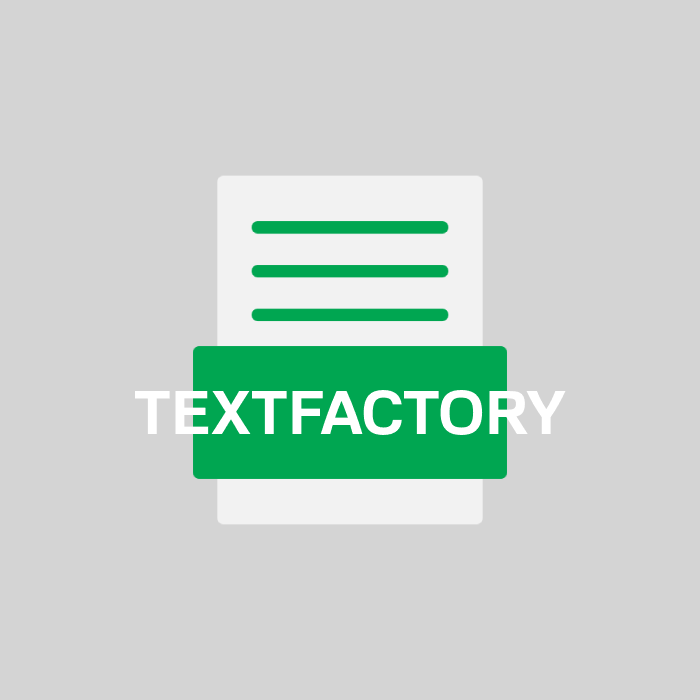 TEXTFACTORY Endung