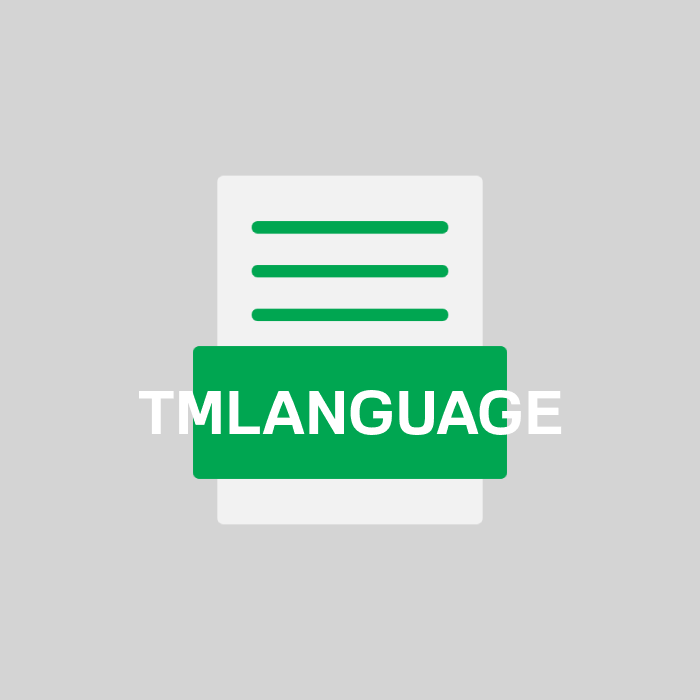 TMLANGUAGE Endung