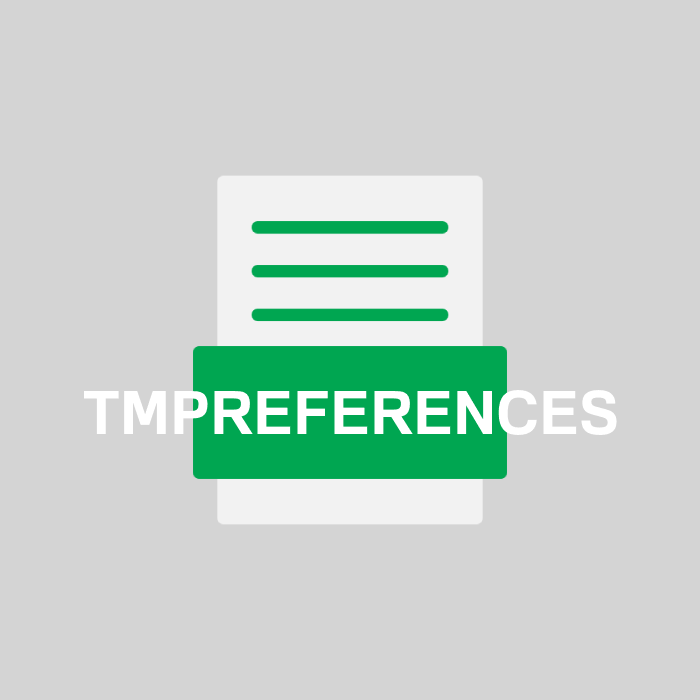 TMPREFERENCES Endung