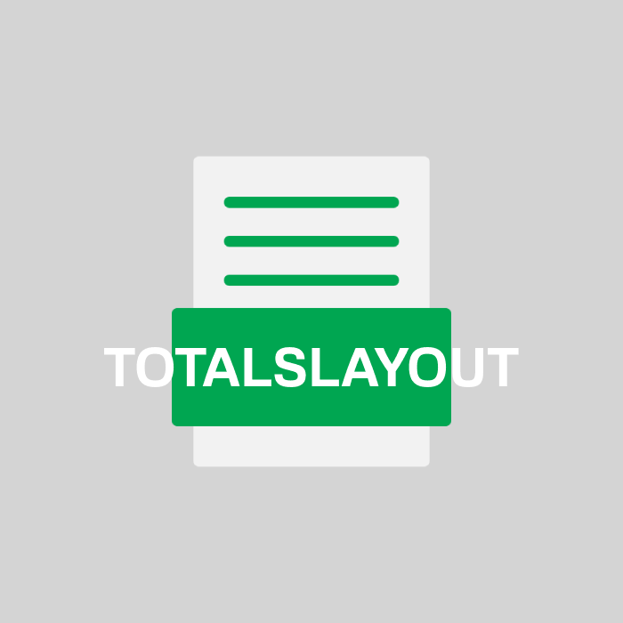 TOTALSLAYOUT Endung