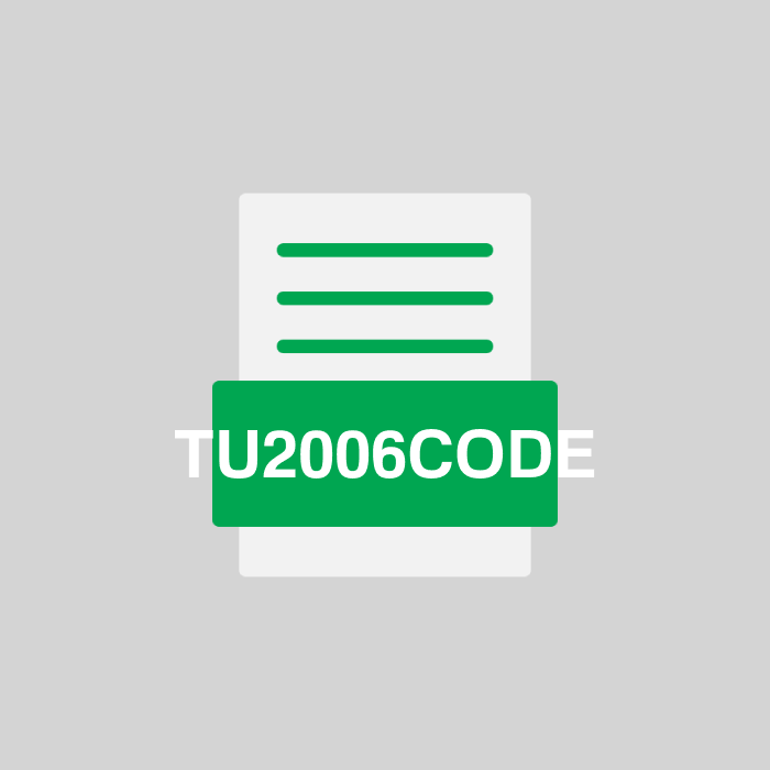 TU2006CODE Endung