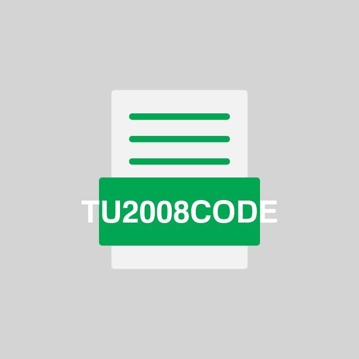 TU2008CODE Endung