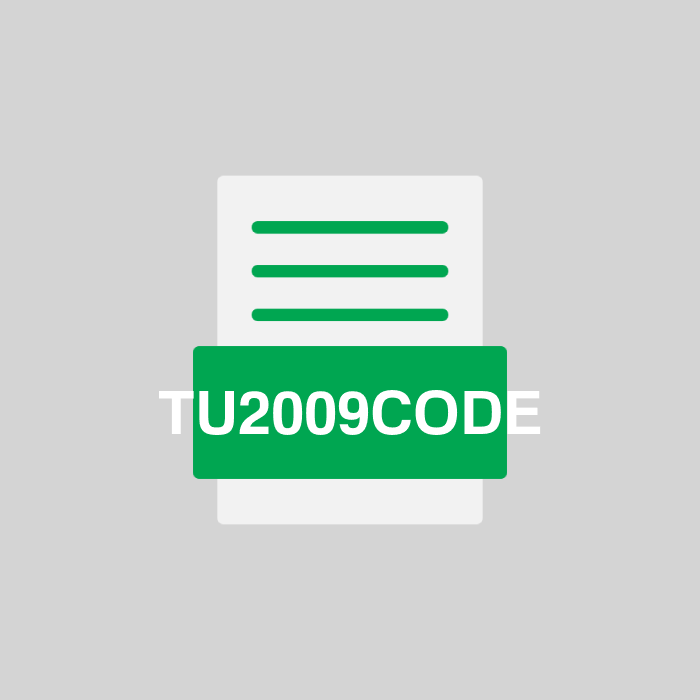 TU2009CODE Endung