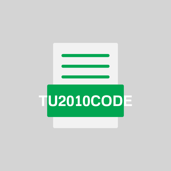 TU2010CODE Endung