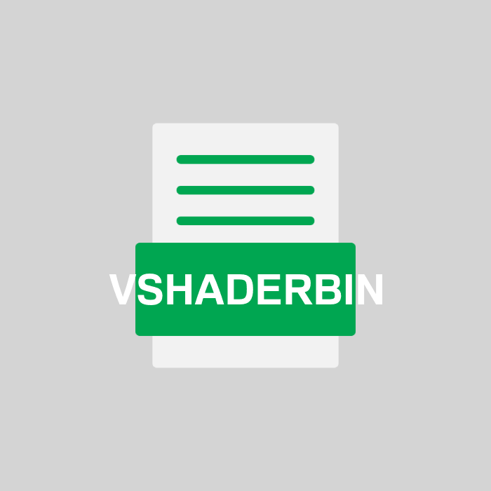 VSHADERBIN Endung