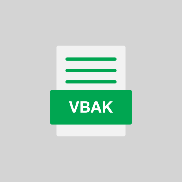 VBAK Endung