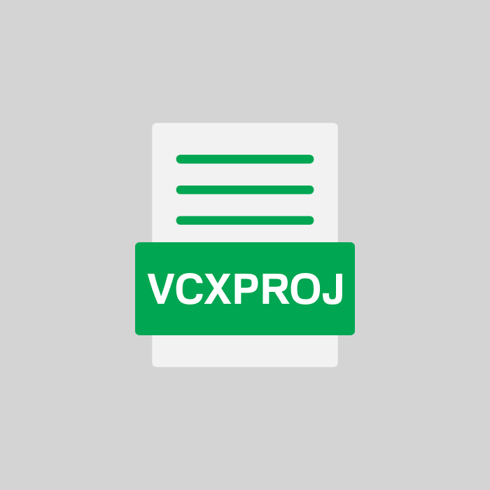 VCXPROJ Endung