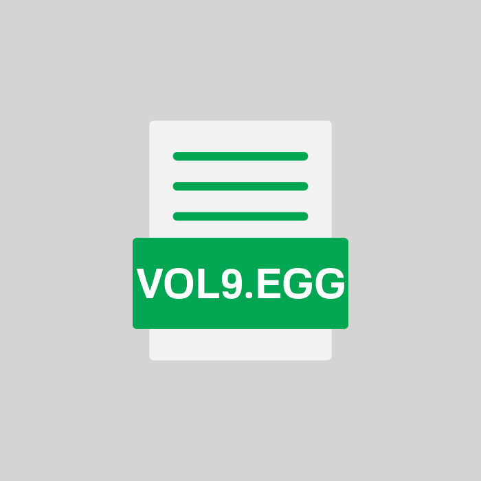 VOL9.EGG Endung