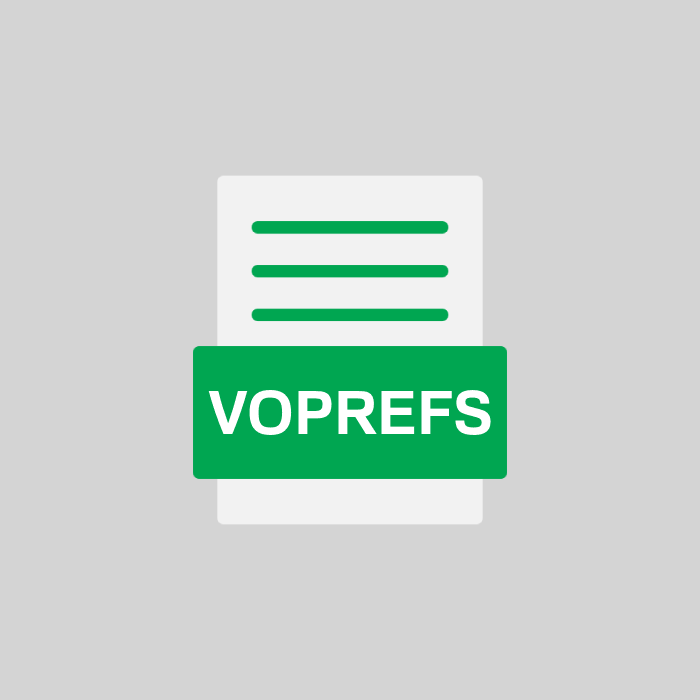 VOPREFS Endung