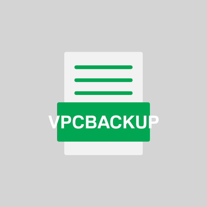 VPCBACKUP Endung