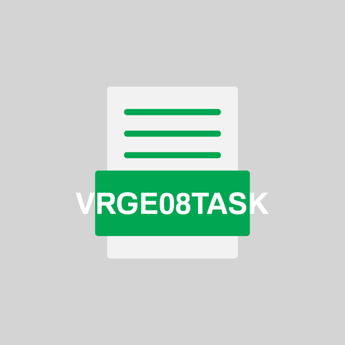 VRGE08TASK Endung