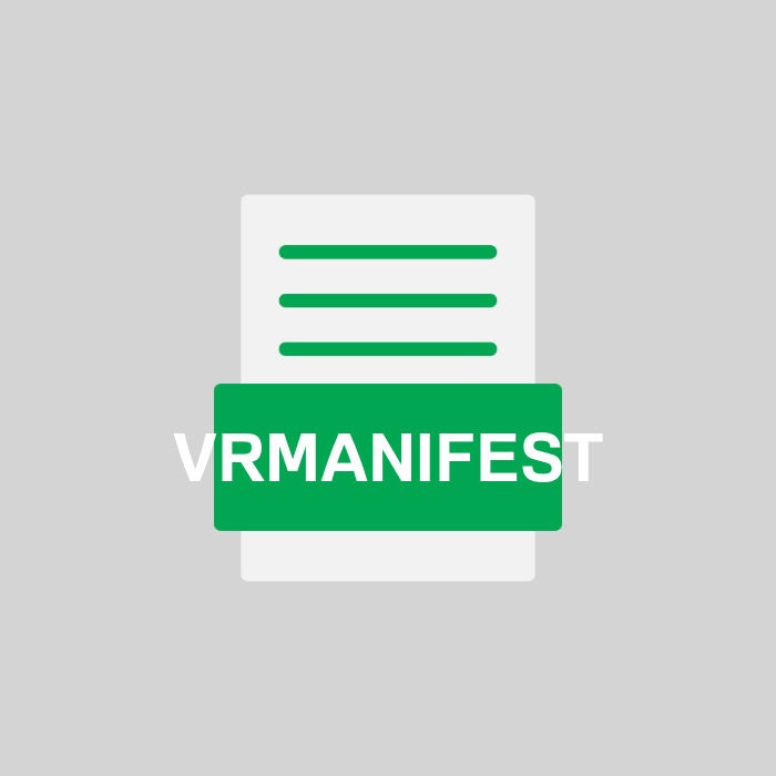 VRMANIFEST Endung