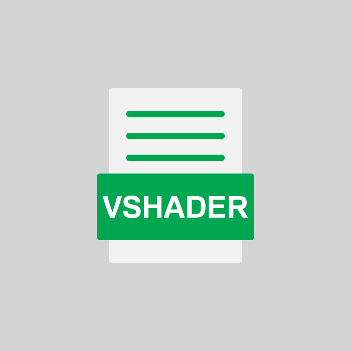 VSHADER Endung