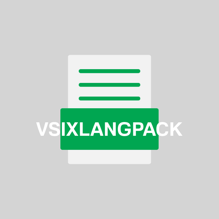 VSIXLANGPACK Endung