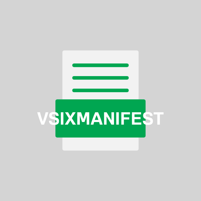 VSIXMANIFEST Endung