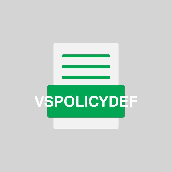 VSPOLICYDEF Endung