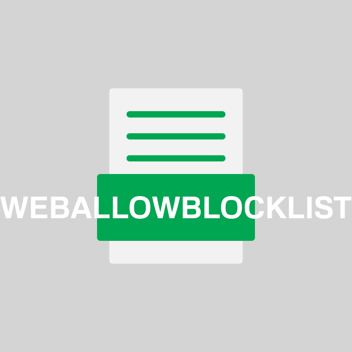 WEBALLOWBLOCKLIST Endung