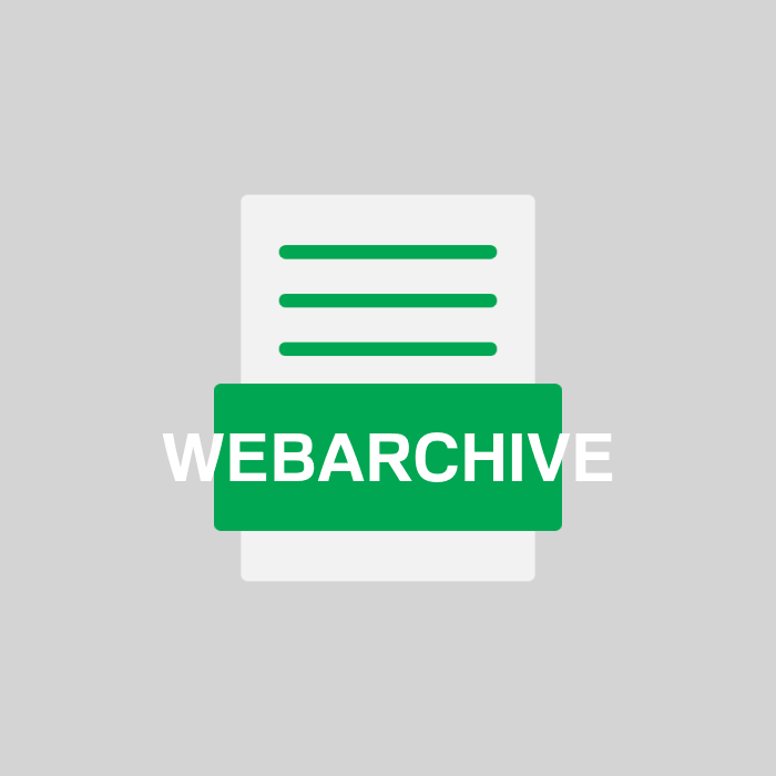 WEBARCHIVE Endung