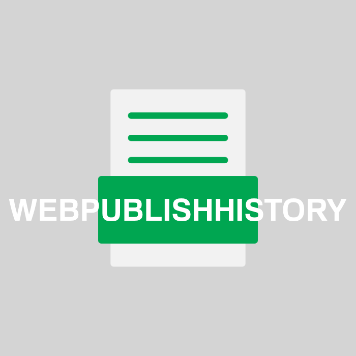 WEBPUBLISHHISTORY Endung