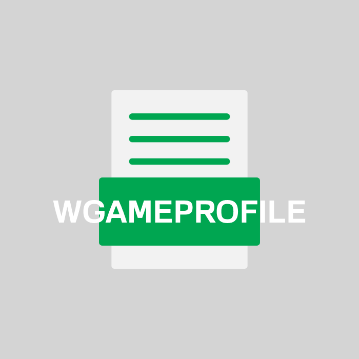 WGAMEPROFILE Endung