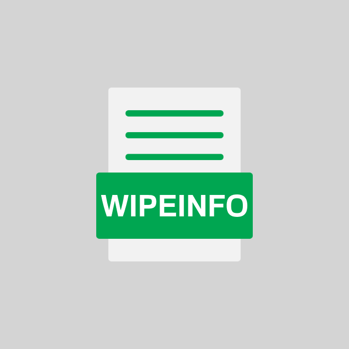 WIPEINFO Endung